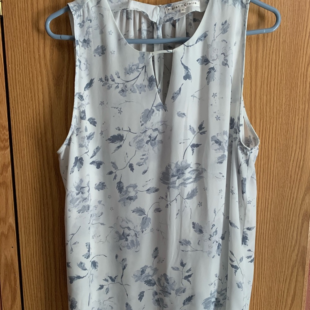 Floral dressy sleeveless top